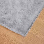 vidaXL Tapis en Fourrure Synthétique de Lapin Gris 80 x 250 cm