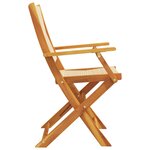 vidaXL Chaises de jardin pliantes lot de 8 beige bois d'acacia massif