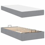 vidaXL Cadre de lit avec matelas Gris clair 80 x 200 cm tissu