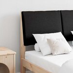 vidaXL Tête de lit capitonnée Noir 135 cm Pin massif