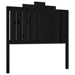 vidaXL Tête de lit Noir 106x4x110 cm Bois massif de pin