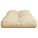 vidaXL Coussin de palette beige 80x40x12 cm tissu