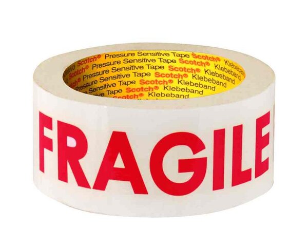 Ruban imprimé 'fragile'  blanc/rouge  50 mm x 100m scotch