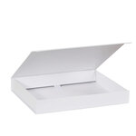 Boîte plate aimantée luxe blanc mat A5