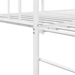 Lit daybed vidaXL avec lit gigogne blanc 90x190 cm en acier