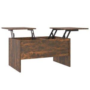 vidaXL Table basse chêne fumé 80x50x42 5 cm bois d'ingénierie