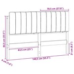 vidaXL Tête de lit capitonnée Marron et Noir 135 cm Pin massif