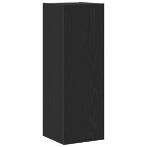 vidaXL Meuble TV mural Chêne noir 30 5 x 30 x 90 cm Bois d'ingénierie