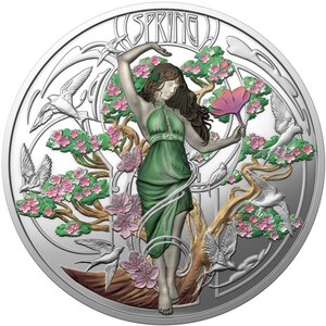 Monnaie SPRING Four Seasons 1 Oz Argent 2$ Niue 2026