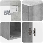 vidaXL Armoire Murale 33 x 34 5 x 90 cm Bois d'ingénierie Gris béton