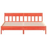vidaXL Cadre de lit sans matelas cire marron 200x200cm bois pin massif
