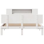 vidaXL Lit bibliothèque sans matelas blanc 140x200 cm bois pin massif