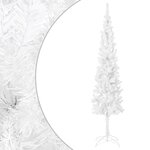 vidaXL Sapin de Noël étroit Blanc 210 cm