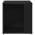 vidaXL Étagères d'angle Chêne noir 33 x 33 x 34.5 cm Bois d'ingénierie