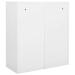 vidaXL Armoire de bureau Blanc 90x40x102 cm Acier