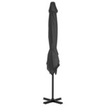 vidaXL Parasol de jardin en porte-à-faux et poteau en aluminium