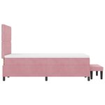 vidaXL Lit à Sommeil avec Matelas & Banc Rose 120x200 cm Velours