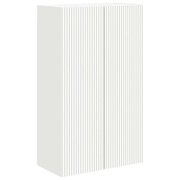 vidaXL Meuble TV mural Blanc 59 5 x 31 x 100 cm Bois d'ingénierie