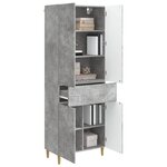 vidaXL Ensemble de Meubles 2 Pièces Gris béton Bois d'ingénierie