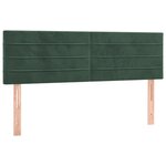 vidaXL Tête de lit à LED Vert foncé 144x5x78/88 cm Velours