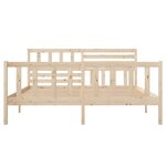 vidaXL Cadre de lit 135x190 cm Double Bois massif