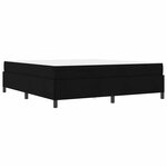 vidaXL Lit à ressorts Noir 180 x 200 cm tissu
