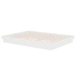 vidaXL Cadre de lit sans matelas blanc bois massif 140x190 cm