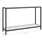 vidaXL Table console Blanc 120x35x75 cm Verre trempé