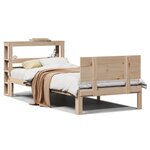 vidaXL Cadre de lit et tête de lit 100x200 cm bois de pin massif