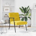 vidaXL fauteuil Jaune 59 x 75 x 78 cm Velours
