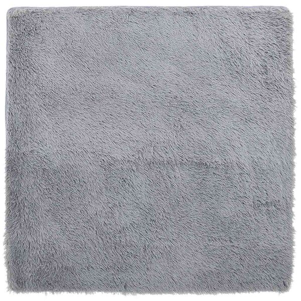 vidaXL Tapis shaggy à poils longs NAVARRA gris clair 120x120 cm