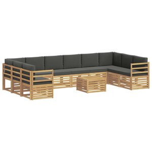 vidaXL Ensemble de canapés d'extérieur 8 Pièces Blanc et Anthracite