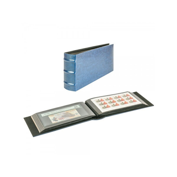 Album Firmo L pour ranger 108 billets de banque  lettres  photos. Couleur - Bleu
