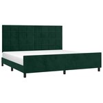 vidaXL Cadre de lit sans matelas vert foncé 200x200 cm velours