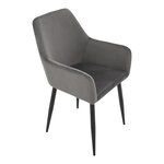 Lot de 6 chaises de salle à manger 86 x 57 x 56 cm gris foncé 03_0009901