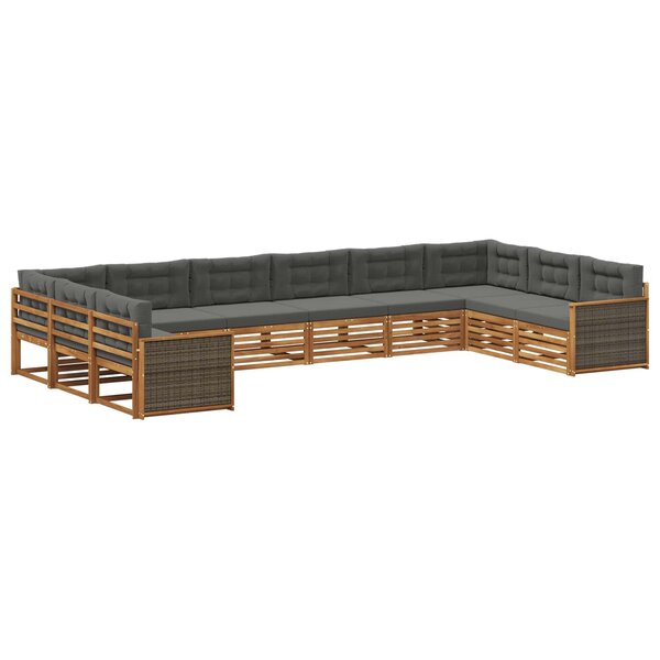 vidaXL Ensembles de canapés 10 pc Bois d'Acacia Massif