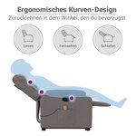 vidaXL Fauteuil inclinable de massage Taupe Tissu