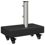vidaXL Pied de parasol Noir 45 x 25 x 45 cm Granit  Acier