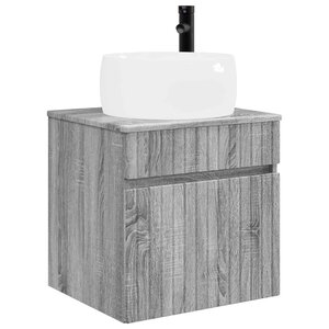 vidaXL Meuble de lavabo mural Sonoma gris 49 x 44 5 x 66 cm