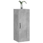 vidaXL Armoire murale gris béton 34 5x34x90 cm bois d'ingénierie