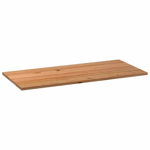 vidaXL Dessus de table marron clair bois chêne massif rectangulaire