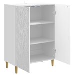 vidaXL Buffet Blanc brillant 66 x 34 5 x 90 cm Bois d'ingénierie
