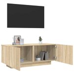 vidaXL Meuble TV Chêne sonoma 100x35x40 cm Bois d'ingénierie