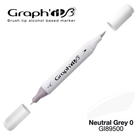 Marqueur manga à l'alcool Graph'it Brush 9500 Neutral Grey 0