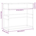 vidaXL Table console chêne sonoma 90x35x80 cm bois d'ingénierie
