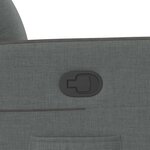 vidaXL Fauteuil inclinable Gris foncé Tissu