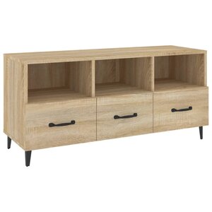 vidaXL Meuble TV Chêne sonoma 102x35x50 cm Bois d'ingénierie