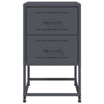 vidaXL Table de chevet anthracite 36x39x60 5 cm acier