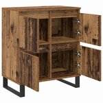 vidaXL Buffets 2 Pièces Bois ancien 120 x 35 x 70 cm Bois d'ingénierie