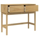vidaXL Table console FLORO marron cire 89 5x36 5x73 cm pin massif